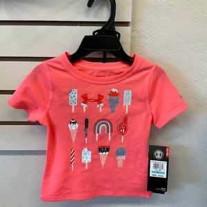 NWT UNDER ARMOUR 2PC SET RASHGUARD ECLECTIC PINK